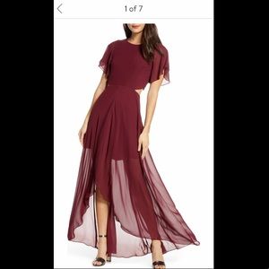 Chiffon hi-low dress